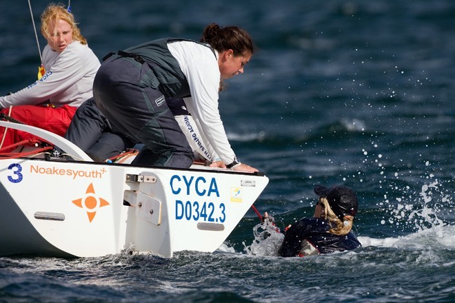 Overboard - Harken Women’s International Match Race 2009 ©  Andrea Francolini Photography http://www.afrancolini.com/